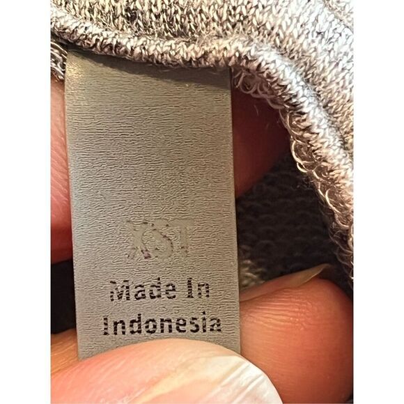 Athleta Coaster Oversized Crop Gray Hoodie XS Tall - Picture 5 of 6